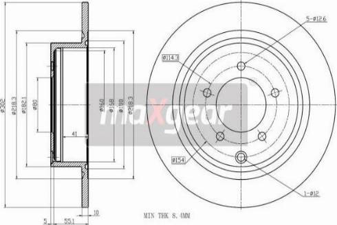 Maxgear 19-3214 - Brake Disc onlydrive.pro