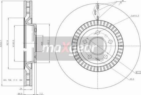 Maxgear 19-3210 - Brake Disc onlydrive.pro