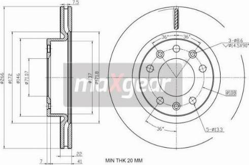 Maxgear 19-3237 - Brake Disc onlydrive.pro