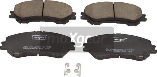 Maxgear 19-2943 - Brake Pad Set, disc brake onlydrive.pro