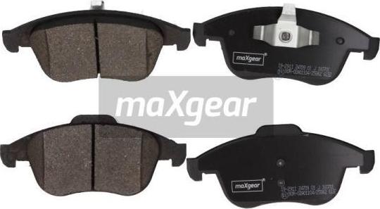 Maxgear 19-2911 - Stabdžių trinkelių rinkinys, diskinis stabdys onlydrive.pro