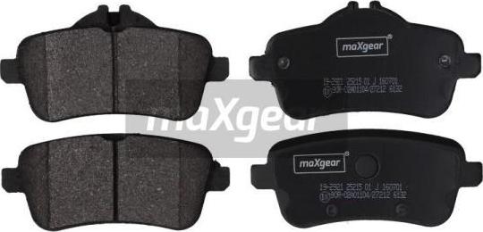 Maxgear 19-2921 - Тормозные колодки, дисковые, комплект onlydrive.pro