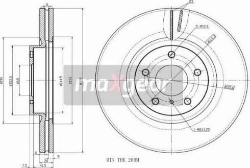 Maxgear 19-2407 - Brake Disc onlydrive.pro