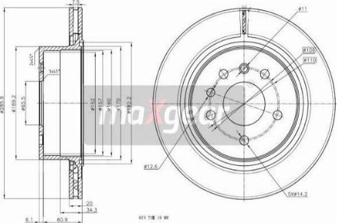 Maxgear 19-2472 - Brake Disc onlydrive.pro