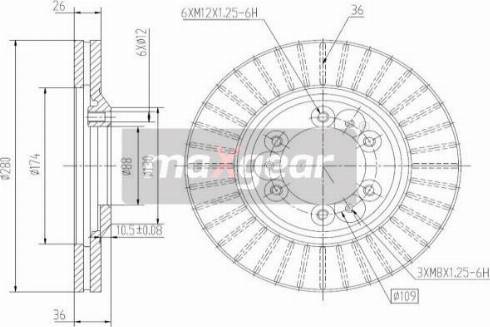 Maxgear 19-2649 - Brake Disc onlydrive.pro