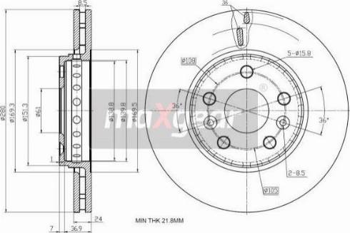 Maxgear 19-2002MAX - Brake Disc onlydrive.pro