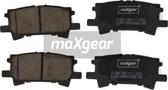 Maxgear 19-2884 - Brake Pad Set, disc brake onlydrive.pro