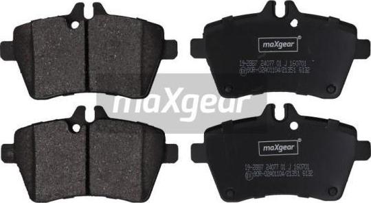 Maxgear 19-2887 - Stabdžių trinkelių rinkinys, diskinis stabdys onlydrive.pro