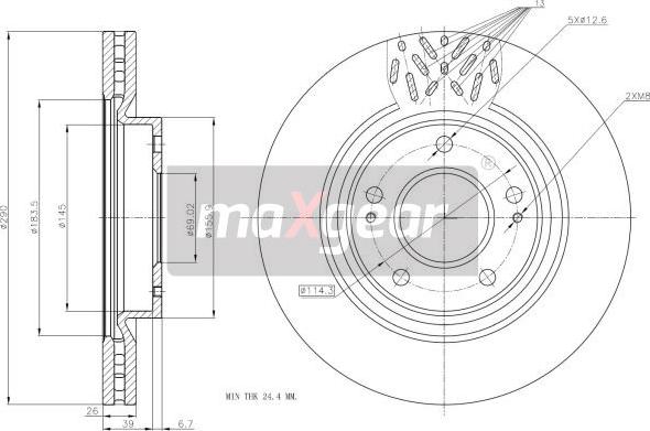 Maxgear 19-2393 - Brake Disc onlydrive.pro