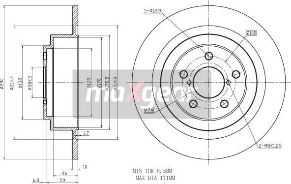 Maxgear 19-2357 - Brake Disc onlydrive.pro