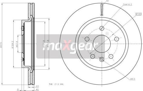 Maxgear 19-2368MAX - Brake Disc onlydrive.pro