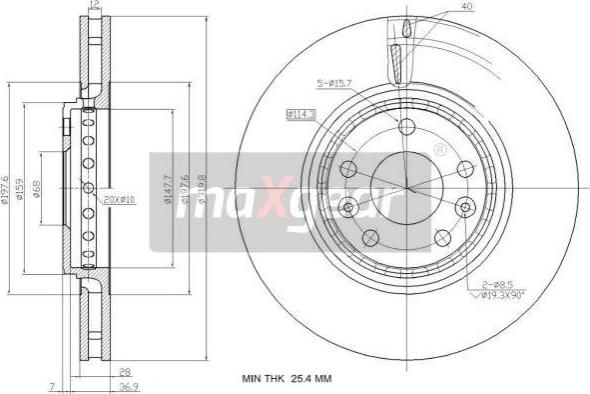 Maxgear 19-2363 - Тормозной диск onlydrive.pro