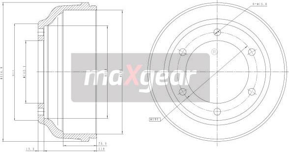 Maxgear 19-2304 - Тормозной барабан onlydrive.pro