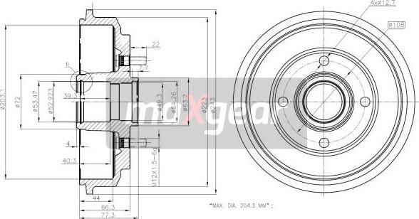 Maxgear 19-2316 - Brake Drum onlydrive.pro