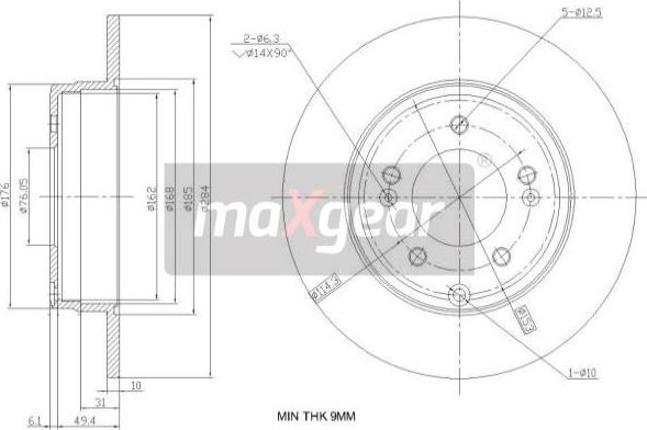 Maxgear 19-2382 - Brake Disc onlydrive.pro