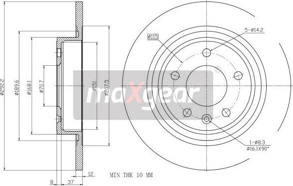 Maxgear 19-2331MAX - Stabdžių diskas onlydrive.pro