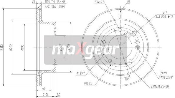 Maxgear 19-2372 - Brake Disc onlydrive.pro