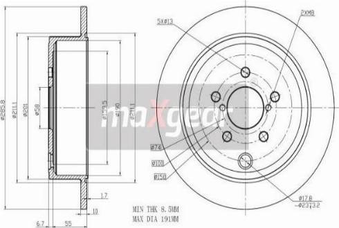 Maxgear 19-2271 - Brake Disc onlydrive.pro