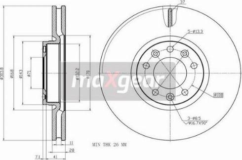 Maxgear 19-2749 - Brake Disc onlydrive.pro