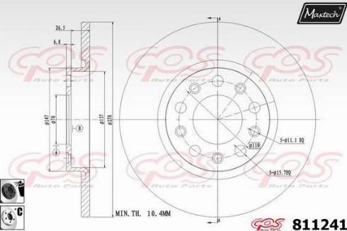 Blue Print ADA104375 - Brake Disc onlydrive.pro