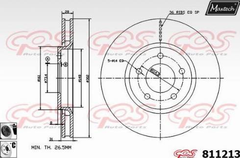 Maxgear 19-1054MAX - Brake Disc onlydrive.pro