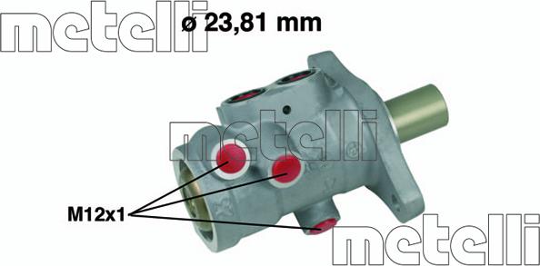 Metelli 05-0556 - Pagrindinis cilindras, stabdžiai onlydrive.pro