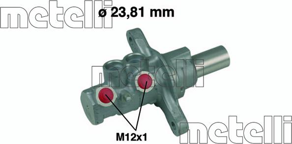 Metelli 05-0522 - Pagrindinis cilindras, stabdžiai onlydrive.pro