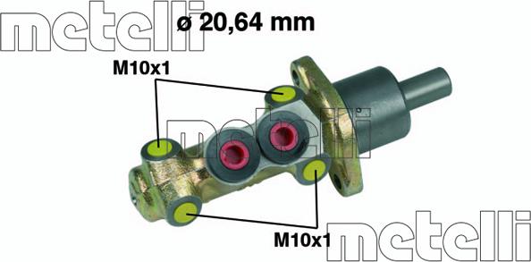 Metelli 05-0207 - Главный тормозной цилиндр onlydrive.pro