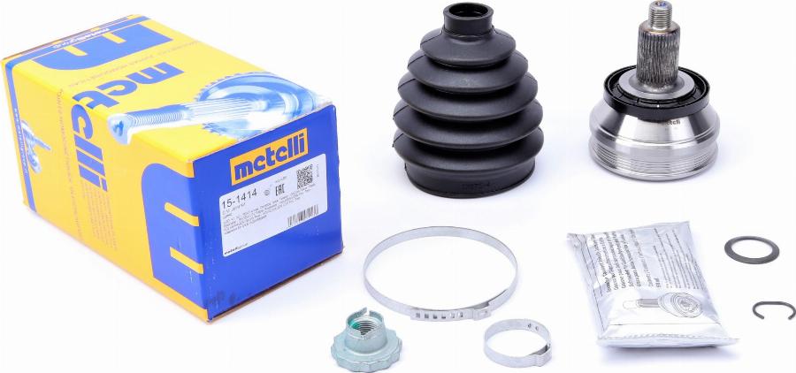 Metelli 15-1414 - Шарнирный комплект, ШРУС, приводной вал onlydrive.pro