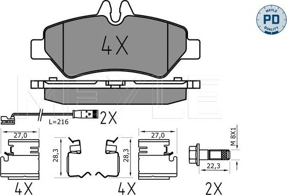 Meyle 025 291 9019/PD - Brake Pad Set, disc brake onlydrive.pro