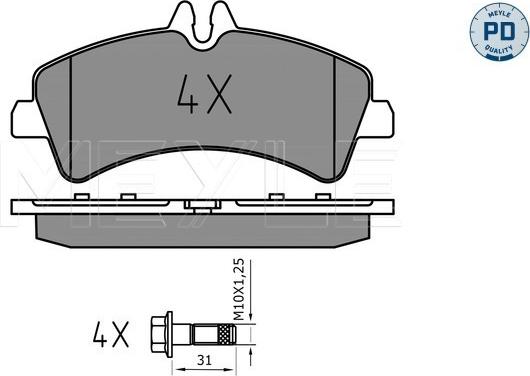 Meyle 025 292 1720/PD - Brake Pad Set, disc brake onlydrive.pro