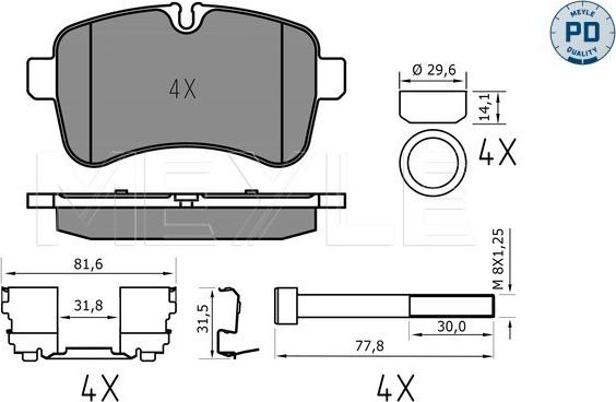 Meyle 025 292 3221/PD - Brake Pad Set, disc brake onlydrive.pro