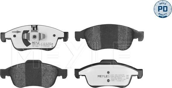 Meyle 025 249 1418/PD - Brake Pad Set, disc brake onlydrive.pro