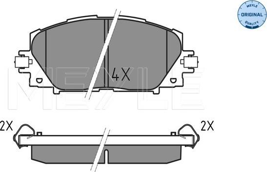 Meyle 025 244 5116 - Brake Pad Set, disc brake onlydrive.pro