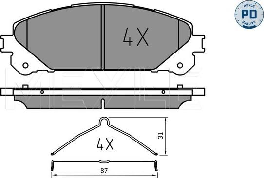 Meyle 025 244 5218/PD - Brake Pad Set, disc brake onlydrive.pro