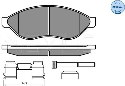 Meyle 025 244 6819/W1 - Brake Pad Set, disc brake onlydrive.pro