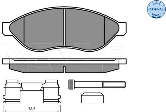 Meyle 025 244 6819/W2 - Brake Pad Set, disc brake onlydrive.pro