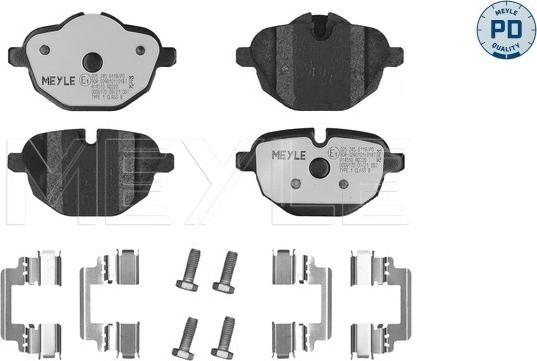 Meyle 025 245 6118/PD - Тормозные колодки, дисковые, комплект onlydrive.pro