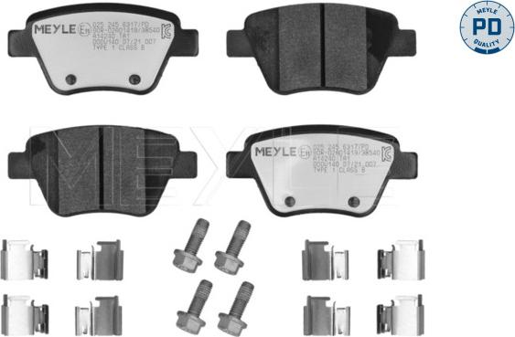 Meyle 025 245 6317/PD - Brake Pad Set, disc brake onlydrive.pro