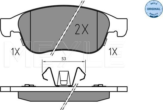 Meyle 025 245 3819 - Brake Pad Set, disc brake onlydrive.pro