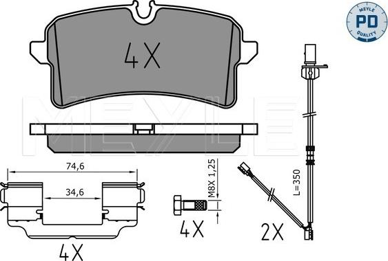 Meyle 025 246 4317/PD - Тормозные колодки, дисковые, комплект onlydrive.pro