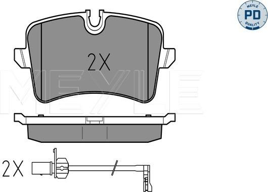 Meyle 025 246 0617/PD - Тормозные колодки, дисковые, комплект onlydrive.pro