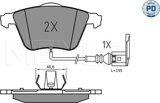 Meyle 025 240 2120/PD - Brake Pad Set, disc brake onlydrive.pro