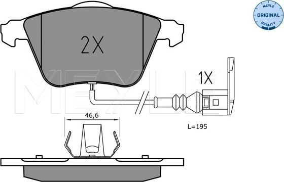 Meyle 025 240 2120 - Brake Pad Set, disc brake onlydrive.pro