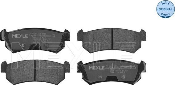 Meyle 025 240 7114 - Brake Pad Set, disc brake onlydrive.pro