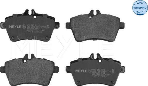 Meyle 025 240 7719 - Brake Pad Set, disc brake onlydrive.pro