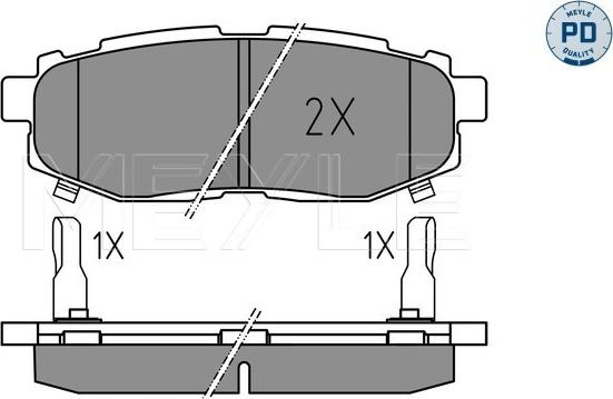 Meyle 025 248 5416/PD - Brake Pad Set, disc brake onlydrive.pro