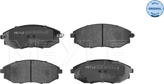 Meyle 025 248 6417/W - Brake Pad Set, disc brake onlydrive.pro