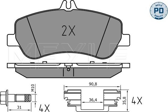 Meyle 025 248 6720/PD - Brake Pad Set, disc brake onlydrive.pro