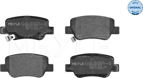 Meyle 025 248 8516/W - Brake Pad Set, disc brake onlydrive.pro